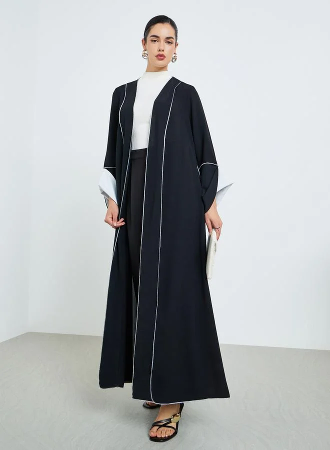 ستايلي عباية نسائية بنمط كتل ألوان